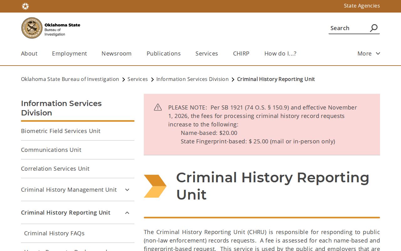 Tillman County outstanding warrants criminal history source distinction
